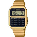 Casio CA-500WEG-1AEF férfi kalkulátoros digitális óra, arany acél, WR30