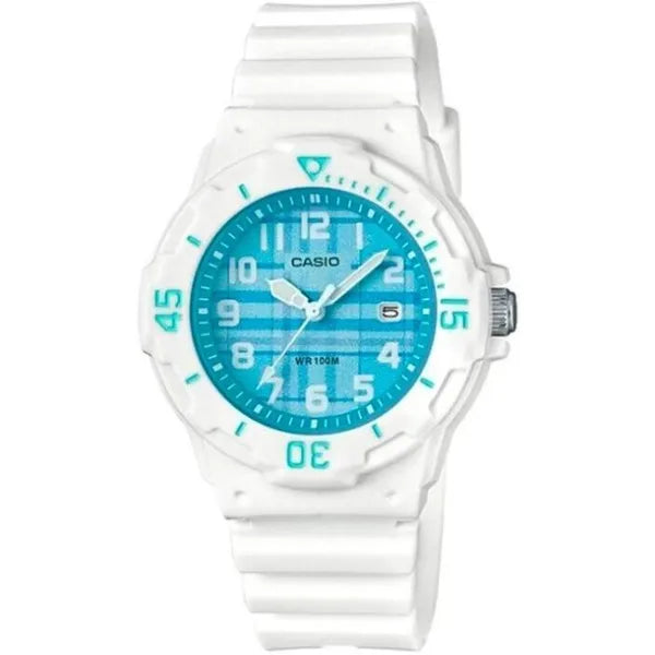 Casio LRW-200H-2CVDF női karóra, kvarc, 39 mm, WR100, fehér/kék + díszdoboz