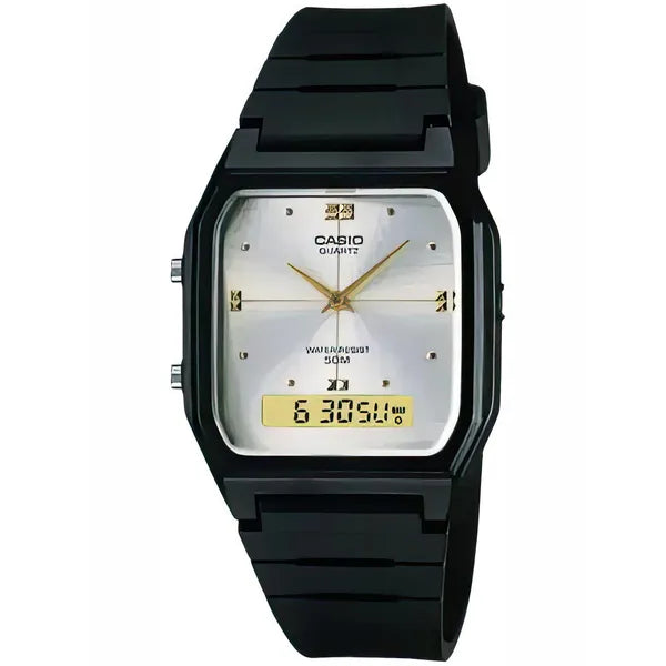 Casio AW-48HE-7AVDF női karóra, analóg-digitális, fekete, WR50