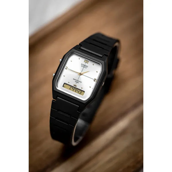 Casio AW-48HE-7AVDF női karóra, analóg-digitális, fekete, WR50