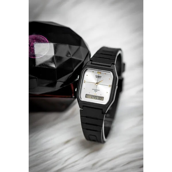 Casio AW-48HE-7AVDF női karóra, analóg-digitális, fekete, WR50