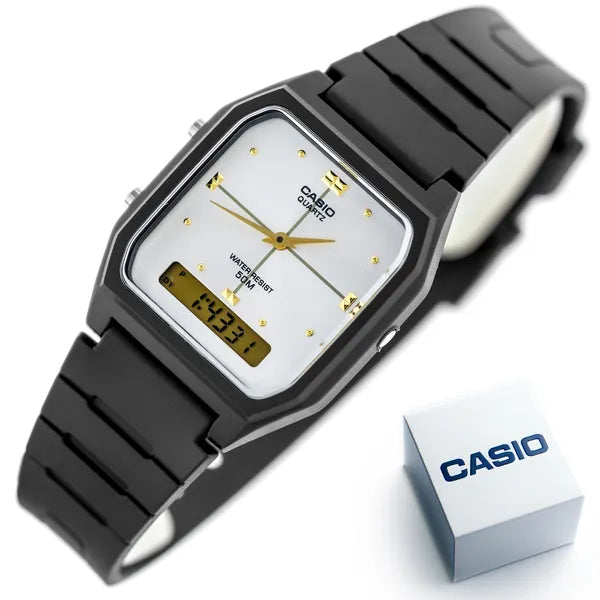 Casio AW-48HE-7AVDF női karóra, analóg-digitális, fekete, WR50