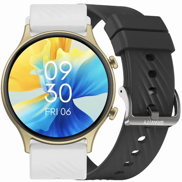 Gravity GT19-9 okosóra, 1.39'' IPS, Bluetooth 5.2, hívás, IP67, arany/fekete