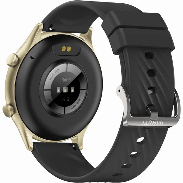 Gravity GT19-9 okosóra, 1.39'' IPS, Bluetooth 5.2, hívás, IP67, arany/fekete