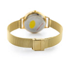 Női ajándékszett: aranyszínű rozsdamentes acél óra (36 mm) + karkötő, WR30