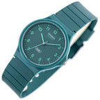 Casio MQ-24B-3BDF uniszex karóra, türkiz, 36 mm, WR30, kvarc + díszdoboz