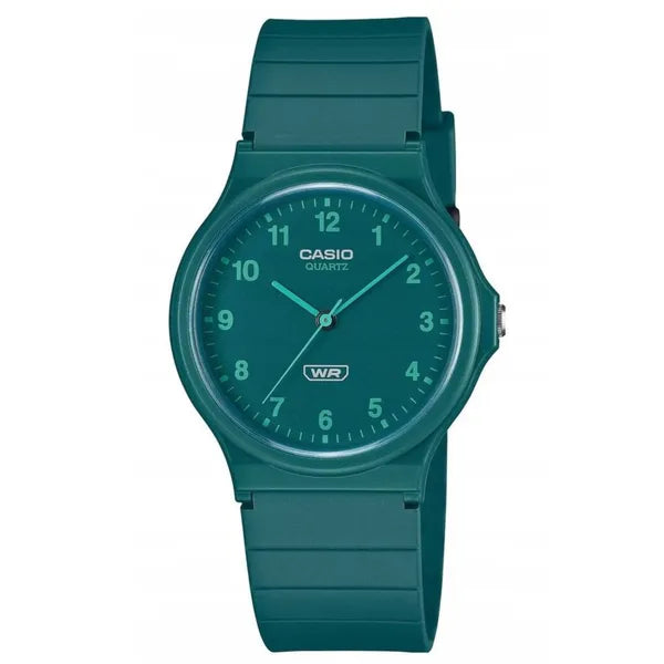 Casio MQ-24B-3BDF uniszex karóra, türkiz, 36 mm, WR30, kvarc + díszdoboz