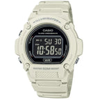 Casio W-219HC-8BVDF férfi digitális karóra, WR50, kvarc, krémszínű szíj