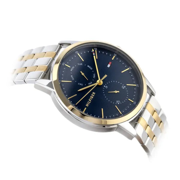 Tommy Hilfiger Easton 1710432 férfi karóra, kék számlap, 44 mm, 5 ATM, acél szíj