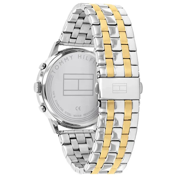 Tommy Hilfiger Easton 1710432 férfi karóra, kék számlap, 44 mm, 5 ATM, acél szíj