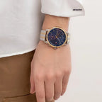 Tommy Hilfiger Easton 1710432 férfi karóra, kék számlap, 44 mm, 5 ATM, acél szíj