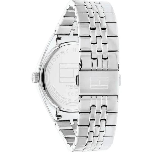 Tommy Hilfiger Monica női karóra, kvarc, 38 mm, ezüst acél, rózsaszín, WR30