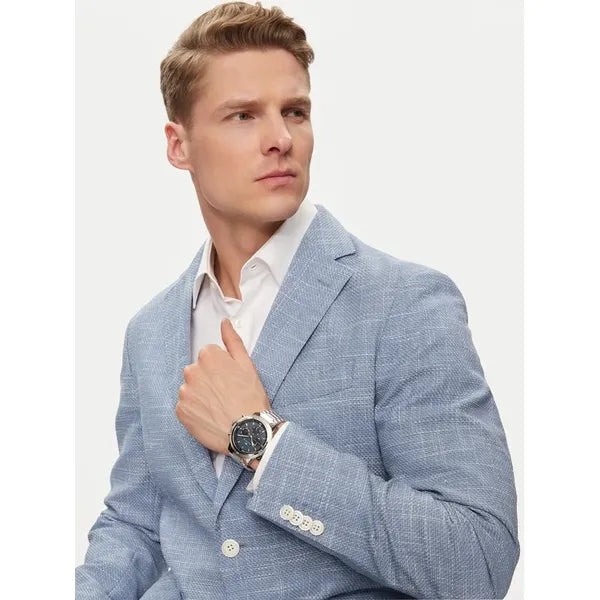 Tommy Hilfiger Troy 1792104 férfi karóra, acél szíj, kék számlap, 47 mm, 5 ATM