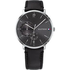 Tommy Hilfiger Brooklyn 1791509 férfi karóra, 40 mm, fekete számlap, bőr szíj