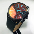 Diesel Mega Chief DZ1657 férfi kronográf karóra, 52 mm, WR100, bőr szíj