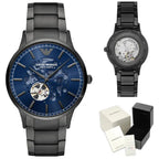 Emporio Armani Renato automata férfi óra nyitott szerkezet, 43 mm, WR50 AR60056
