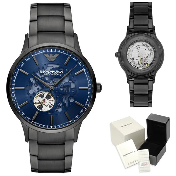 Emporio Armani Renato automata férfi óra nyitott szerkezet, 43 mm, WR50 AR60056