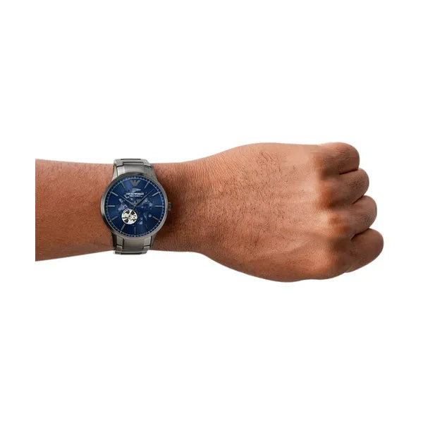 Emporio Armani Renato automata férfi óra nyitott szerkezet, 43 mm, WR50 AR60056