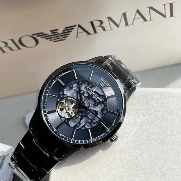 Emporio Armani Renato automata férfi óra nyitott szerkezet, 43 mm, WR50 AR60056