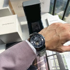 Emporio Armani Renato automata férfi óra nyitott szerkezet, 43 mm, WR50 AR60056