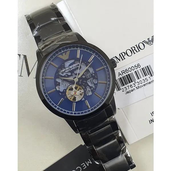 Emporio Armani Renato automata férfi óra nyitott szerkezet, 43 mm, WR50 AR60056