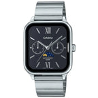 Casio MTP-M305D-1A2 férfi karóra, acél szíj, fekete számlap, WR50, holdfázis