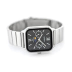 Casio MTP-M305D-1A2 férfi karóra, acél szíj, fekete számlap, WR50, holdfázis