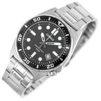 Casio MTD-135D-1A férfi karóra, fekete számlap, acél szíj, WR50, díszdobozzal