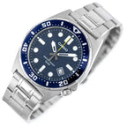 Casio MTD-135D-2A férfi karóra, acél szíj, kék számlap, WR50 + díszdoboz