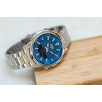 Casio AMW-880D-2A1 férfi karóra, 47 mm, kék számlap, acél szíj, WR50