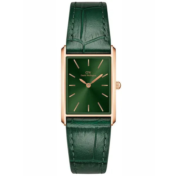 Daniel Wellington női karóra 22 mm, zöld számlap, bőrszíj, arany tok DW00100694