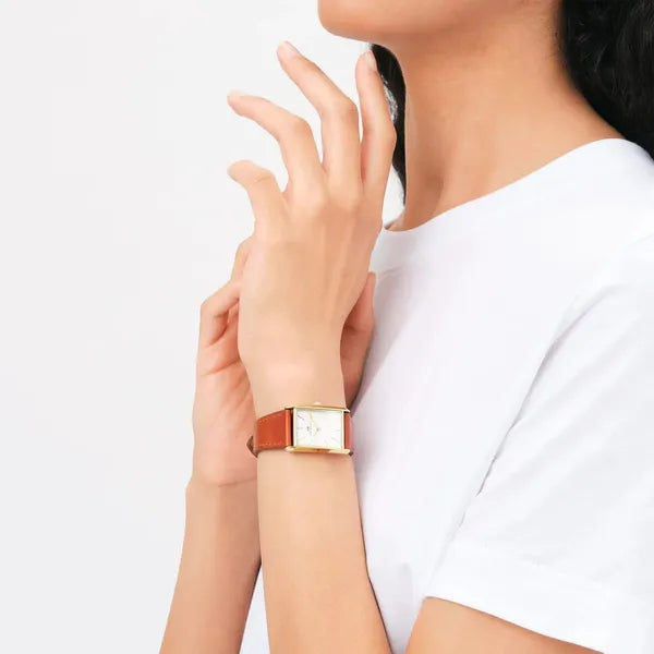 Daniel Wellington női karóra Bound Durham Gold, 20 mm, barna bőrszíj DW00100696