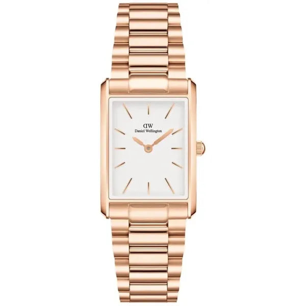 Daniel Wellington Bound 3-Link női karóra, téglalap, rózsaarany, kvarc, 22 mm