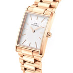 Daniel Wellington Bound 3-Link női karóra, téglalap, rózsaarany, kvarc, 22 mm