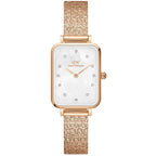 Daniel Wellington Quadro Lumine női karóra, 20 mm, rozéarany, gyöngyház DW00100578