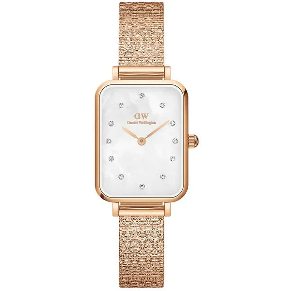 Daniel Wellington Quadro Lumine női karóra, 20 mm, rozéarany, gyöngyház DW00100578