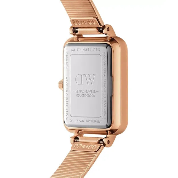Daniel Wellington Quadro Lumine női karóra, 20 mm, rozéarany, gyöngyház DW00100578