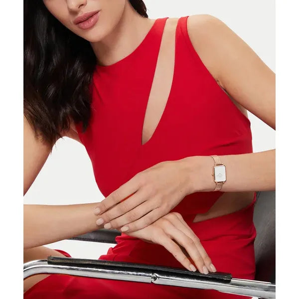 Daniel Wellington Quadro Lumine női karóra, 20 mm, rozéarany, gyöngyház DW00100578