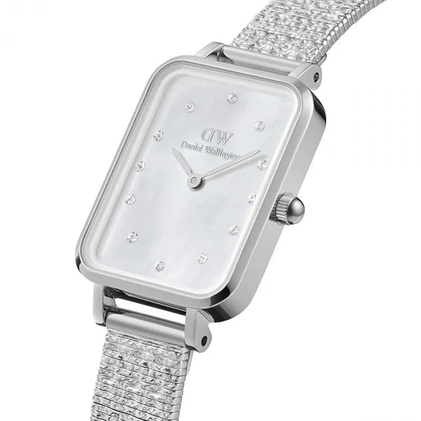 Daniel Wellington Quadro Lumine női karóra 20 mm, ezüst, gyöngyház, DW00100580