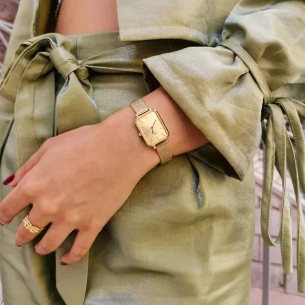 Daniel Wellington Quadro DW00100484 női karóra, rózsaarany, téglalap, acél WR30