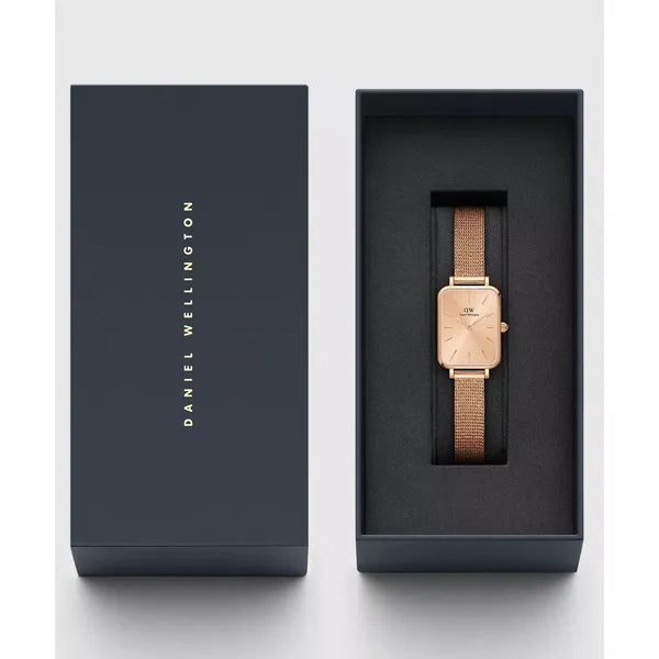 Daniel Wellington Quadro DW00100484 női karóra, rózsaarany, téglalap, acél WR30