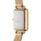 Daniel Wellington Quadro női kvarc karóra, zöld téglalap, arany acél, 20 mm