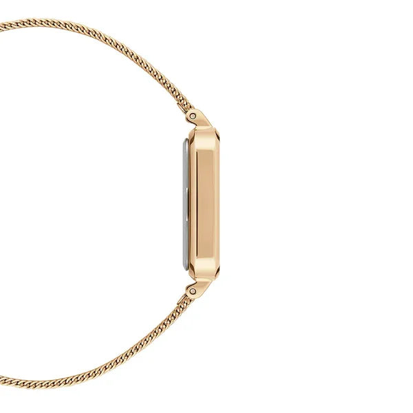 Daniel Wellington Quadro női kvarc karóra, zöld téglalap, arany acél, 20 mm