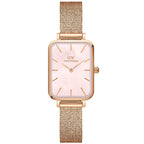 Daniel Wellington Quadro női karóra, 20 mm, rózsaarany, gyöngyház, acél szíj