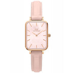 Daniel Wellington Quadro Pearl női karóra 20 mm, rózsaarany, rózsaszín bőrszíj