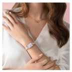 Daniel Wellington Quadro Pearl női karóra 20 mm, rózsaarany, rózsaszín bőrszíj
