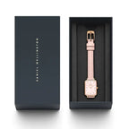 Daniel Wellington Quadro Pearl női karóra 20 mm, rózsaarany, rózsaszín bőrszíj