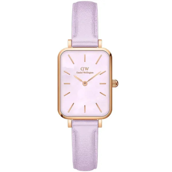 Daniel Wellington Quadro Lavender női karóra, 20 mm, rózsaarany, lila bőr