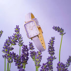 Daniel Wellington Quadro Lavender női karóra, 20 mm, rózsaarany, lila bőr