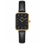 Daniel Wellington Quadro Sheffield női óra, 20 mm, fekete/arany, bőr